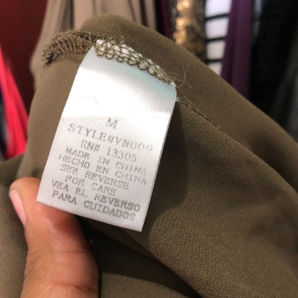 San Joy Cold Shoulder Hi Lo Sleeved Maxi Dress SZ M - Picture 2 of 3